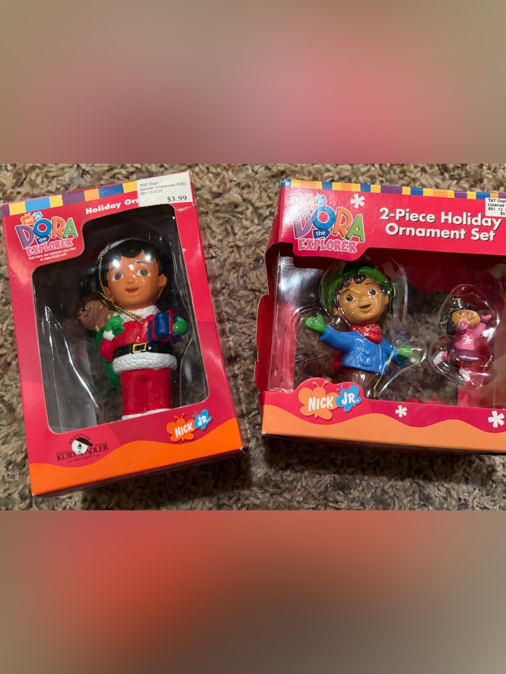 Dora the Explorer Vintage Ornaments New in Boxes Skating Kurt S Adler
